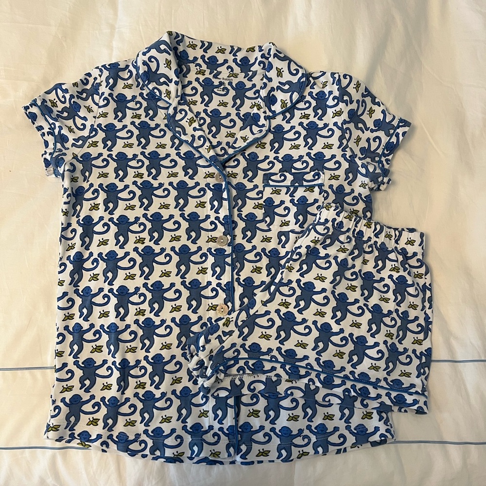 Roller Rabbit Blue Monkeys Polo Set